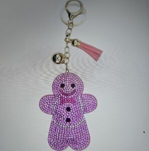 DIVAS LiMiTED Pink Rhinestone Gingerbread Keychain